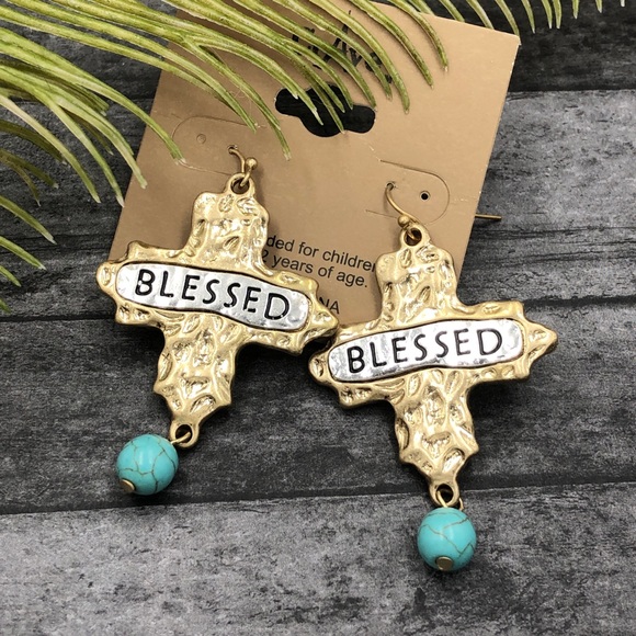 🌼 Blessed Artesian Look 2 Tone Earrings - Picture 1 of 3